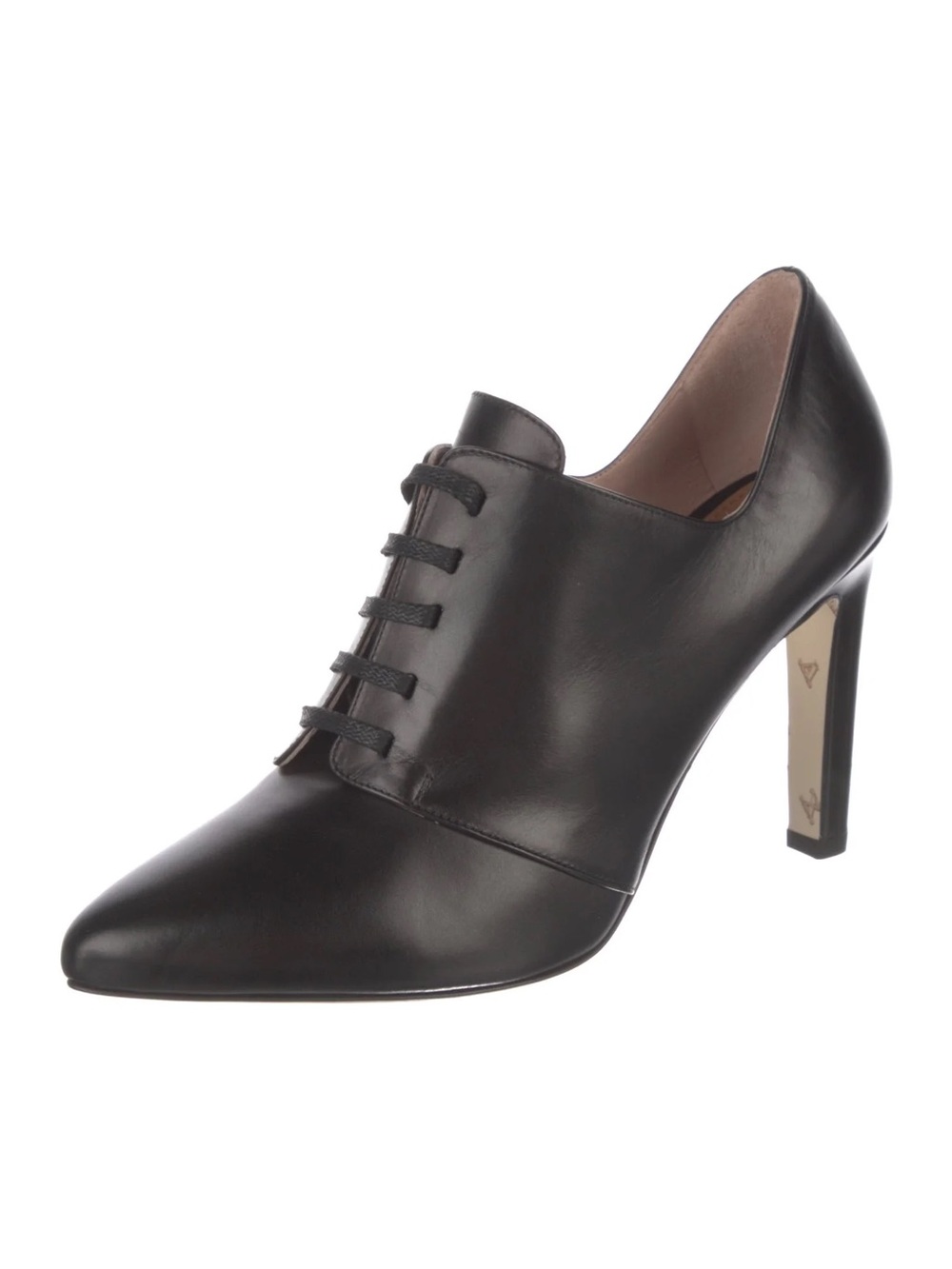 Max Mara Nero Selina Oxford Lace Up Heel
